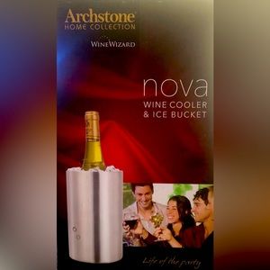 NWOT Archstone Home Collection Wine Wizard Nova Wine Cooler& Ice Bucket